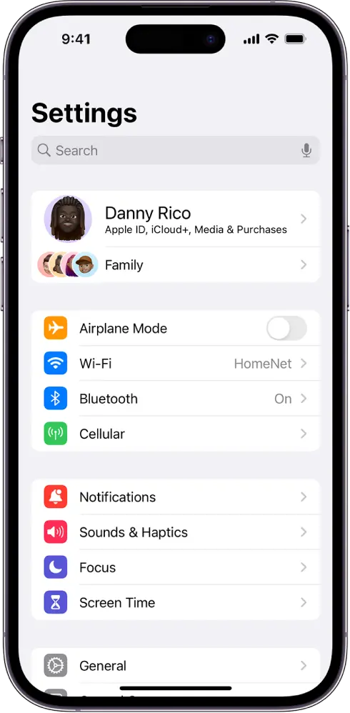 Open The Settings App On Your Iphone