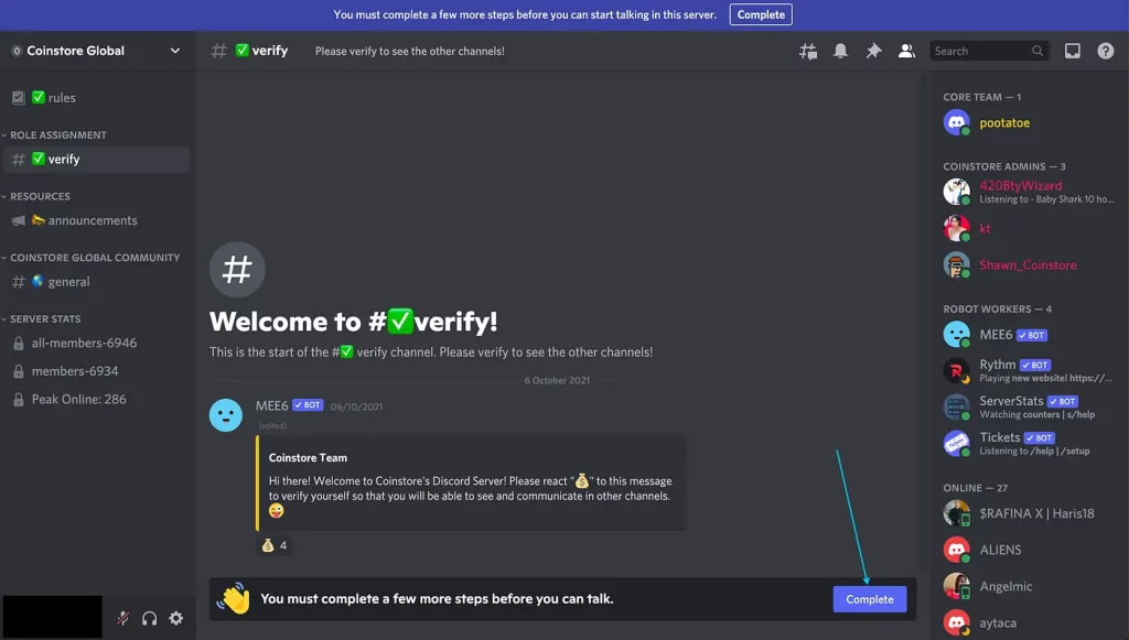 Verify Discord Server