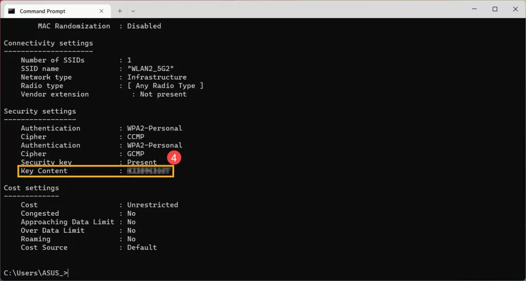 Type The Command Netsh Wlan Show Profile Name=&Quot;Your_Wifi_Network_Name&Quot; Key=Clear And Press Enter.