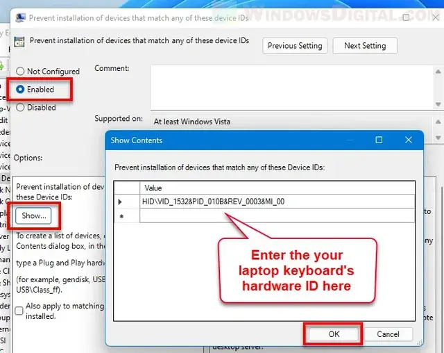 Disabling And Re-Enabling The Keyboard