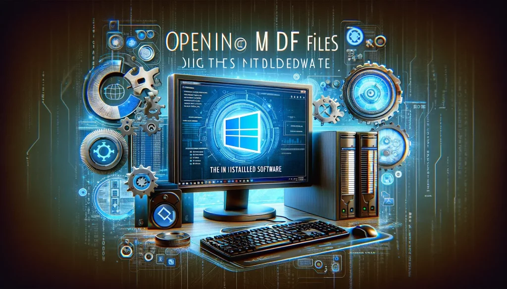 Opening Mdf Files In Windows 10 Using The Installed Software