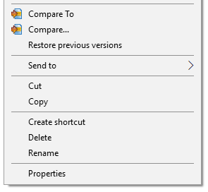 Right-Click On The Folder And Select &Quot;Compare&Quot; From The Context Menu.