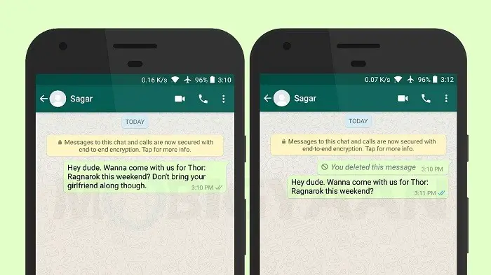 How To Delete A Whatsapp Message Without The Other Person Knowing