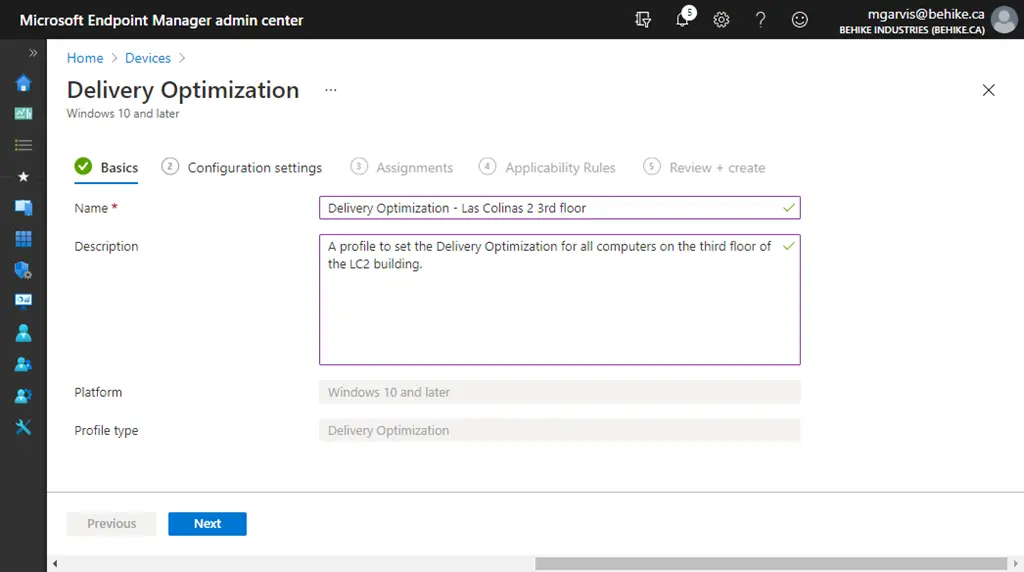 Adjust Delivery Optimization Settings