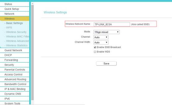 Locate The Certain Devices Management Or Wireless Settings