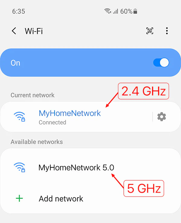 If You See An Option To Choose Between 2.4 Ghz And 5 Ghz, Your Device Supports The 5 Ghz Frequency.