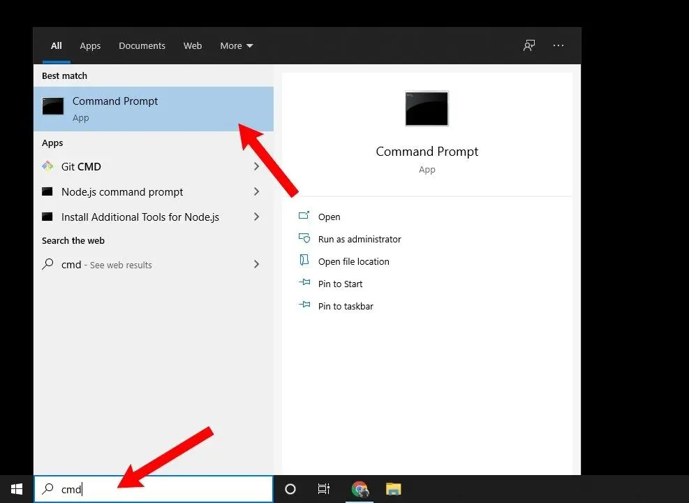 Open The Start Menu And Search For &Quot;Command Prompt.&Quot;