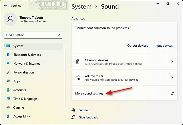 Click On The &Quot;Sound&Quot; Option To Open The Sound Settings.