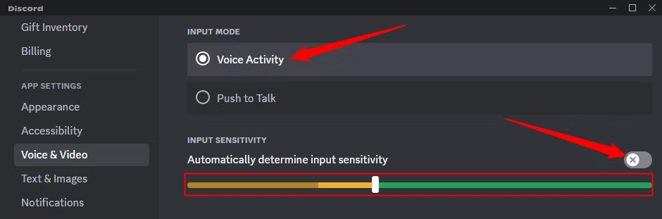 Change Input Sensitivity