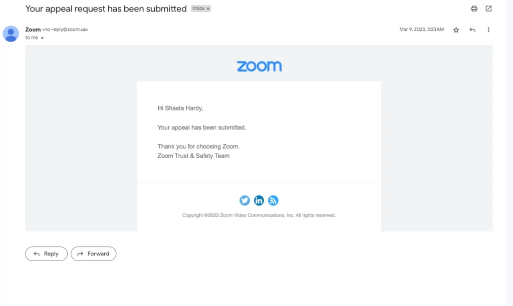 Zoom Account Disabled Error