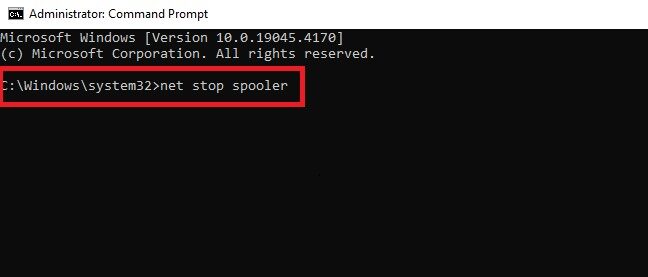 Printer Spooler Command Prompt Method