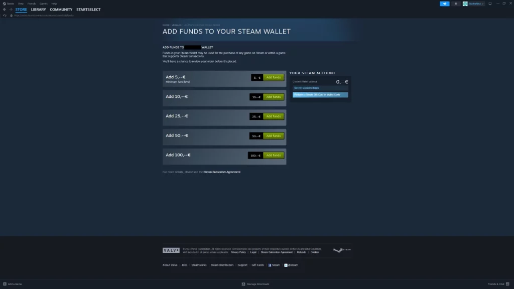 Steam Wallet Balance