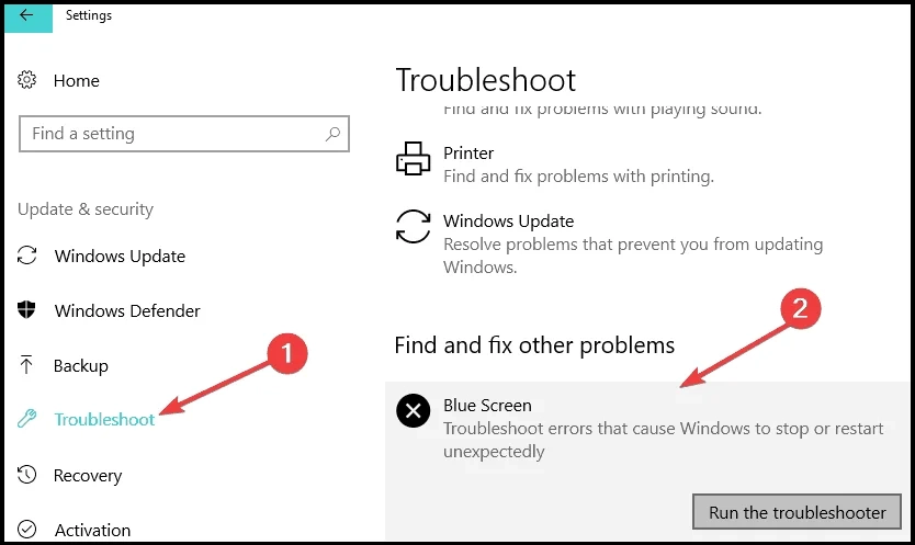 Fix Interrupt Exception Not Handled Error In Windows 10