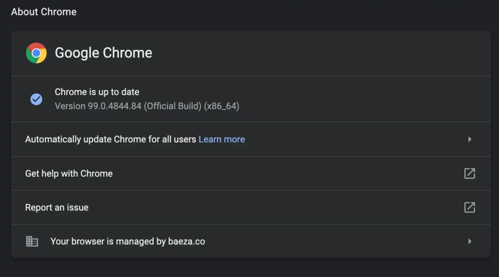 Updating Chrome And Checking For Conflicts