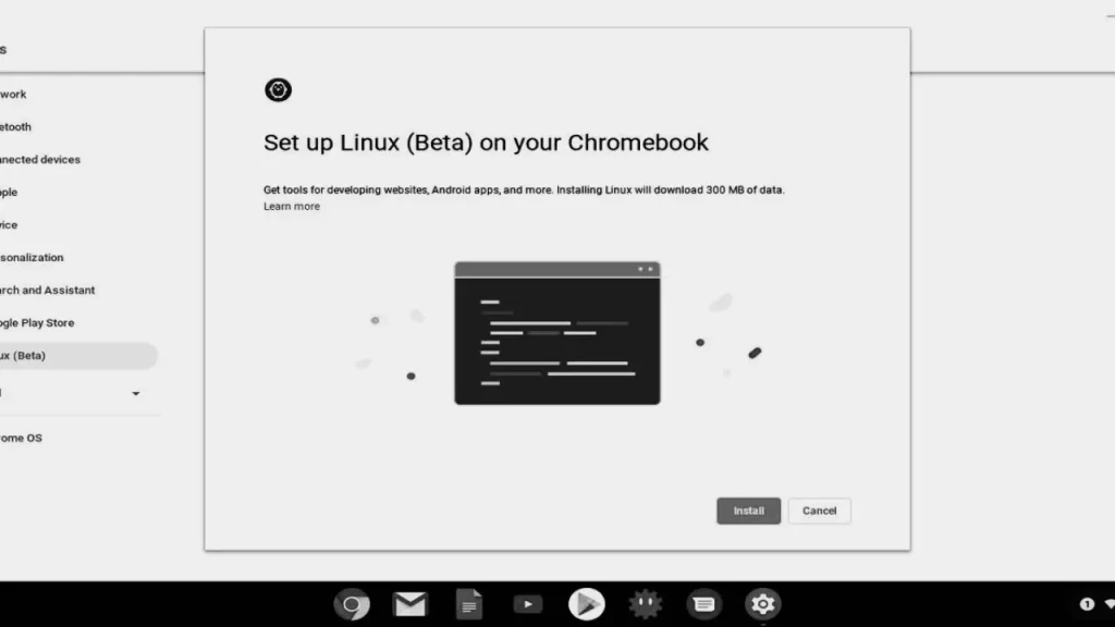 Enabling Linux (Beta) On Your Chromebook