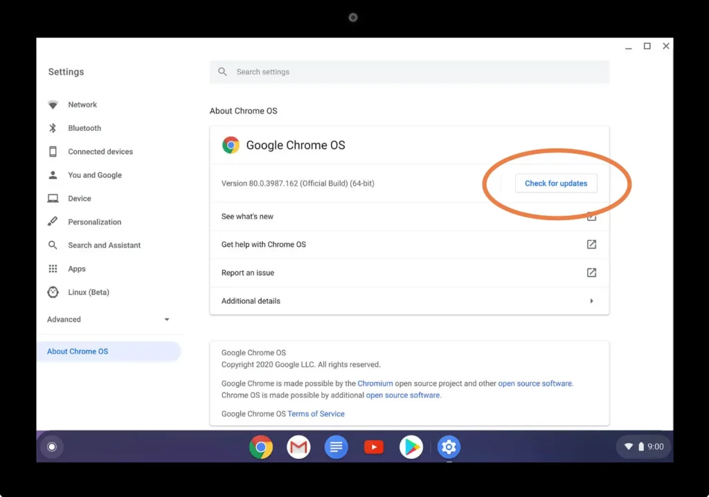 Updating The Chrome Os