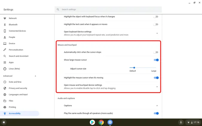 Accessing The Chromebook Settings