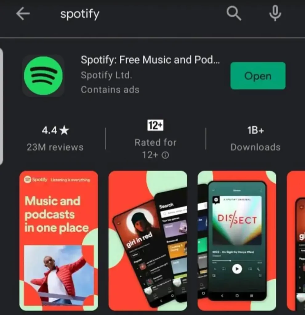 Open The Spotify App On Your Mobile Device