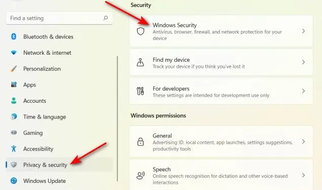 Open The Windows Security App Disable Microsoft Defender