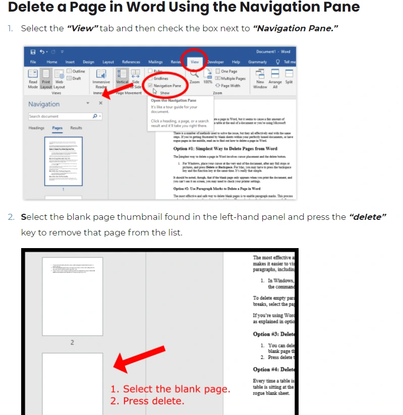 How To Delete Pages In Word