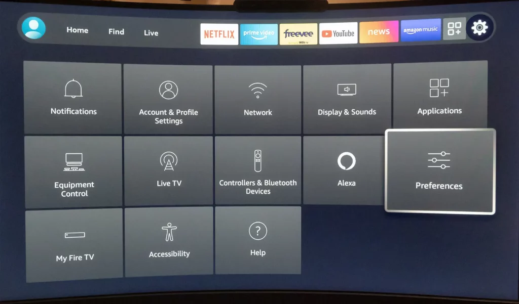 Fire Tv Stick And Select The &Quot;Settings&Quot; Option.