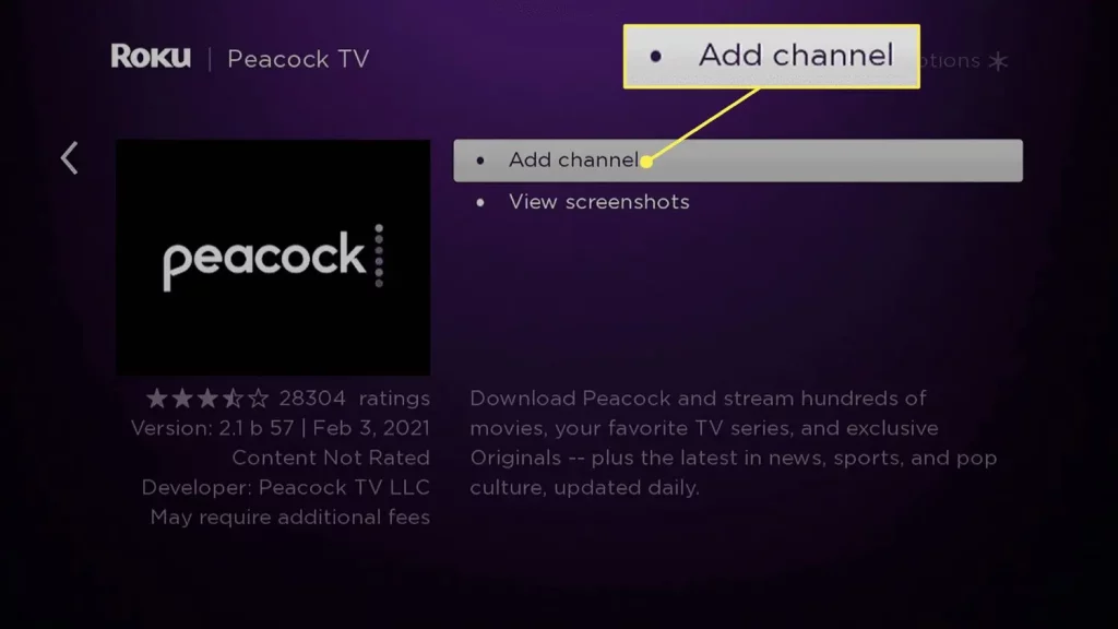 Installing The Peacock On Roku Device