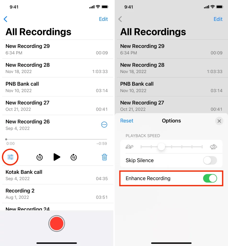 Adjusting Recording Settings Voice Record On Iphone