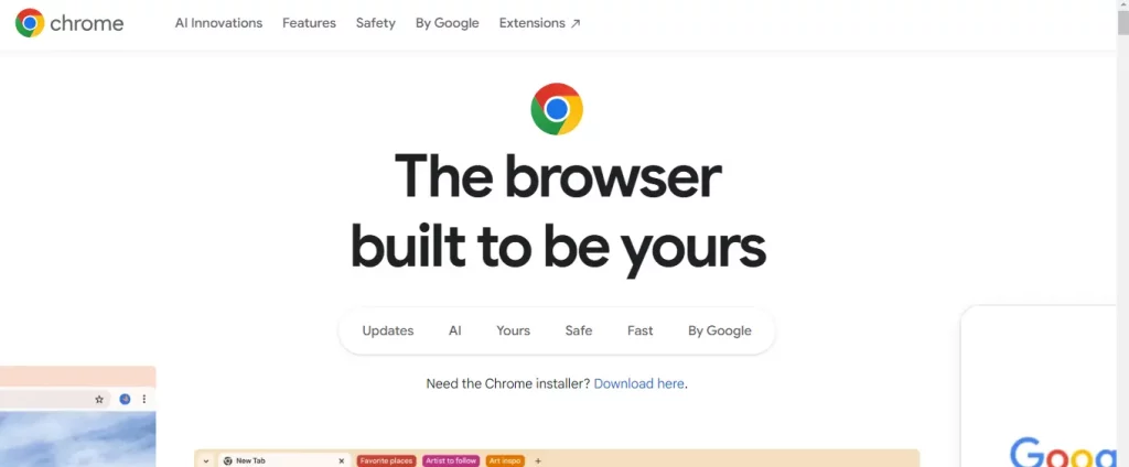 Install The Google Chrome Browser