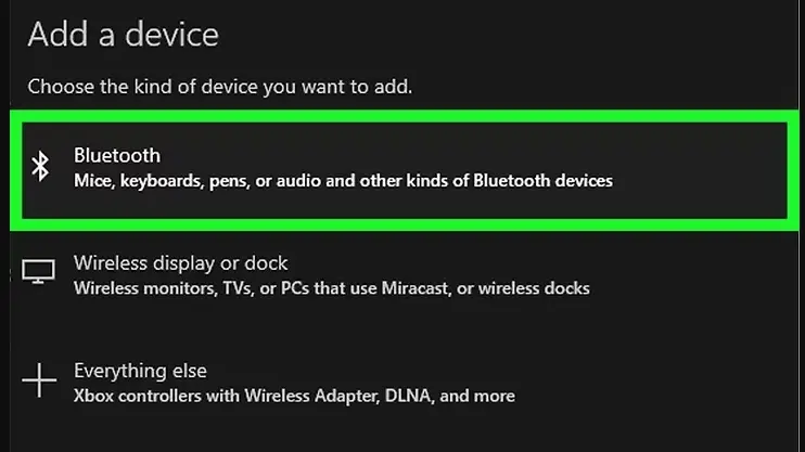 Add Bluetooth Device