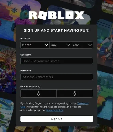 Create A Roblox Account