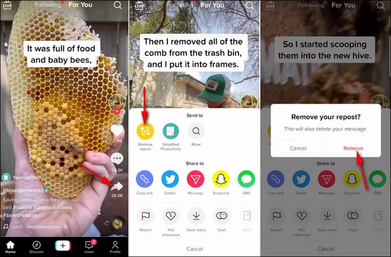 How To Undo A Repost On Tiktok