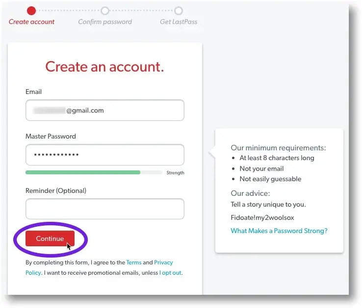 Generating A Secure Password With Lastpass