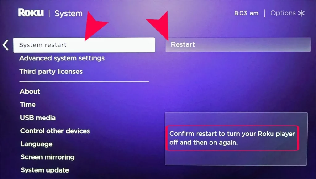 A Step-By-Step Guide On How To Restart Your Roku Tv Restarting Your Roku Tv From The Settings Menu