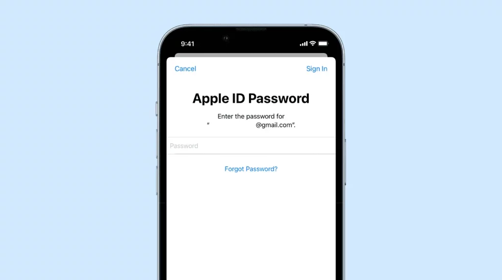 Enter Your Apple Id And Password If Prompted