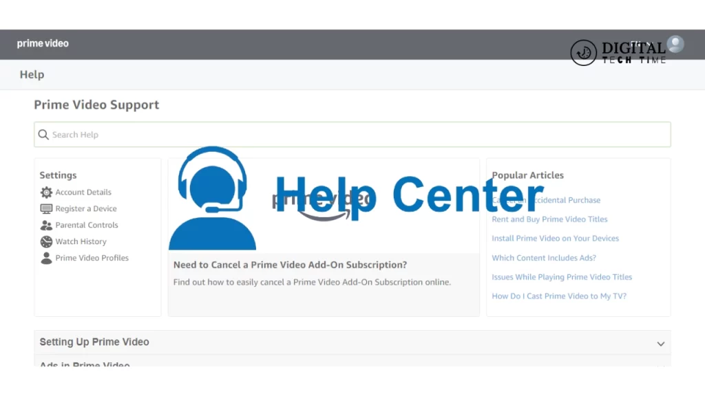 Amazon Prime Video Help Center