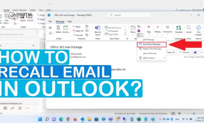 Unsend An Email In Outlook