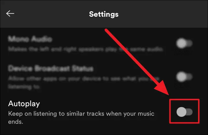 Disable Autoplay On Spotify