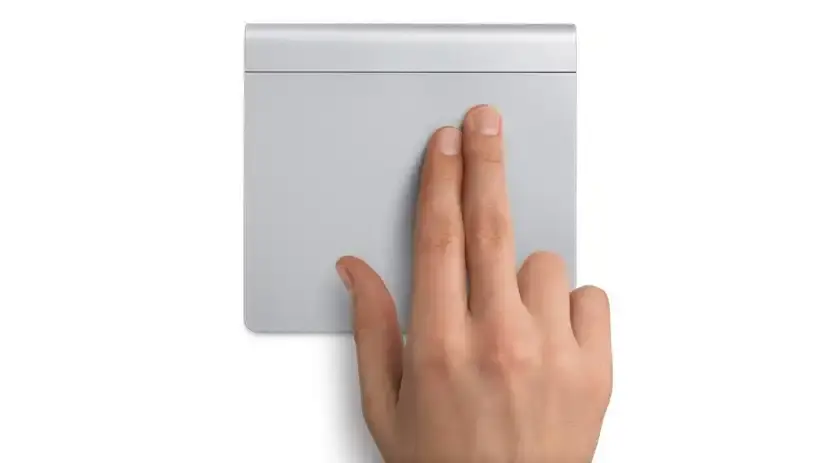 Place Two Fingers On The Trackpad