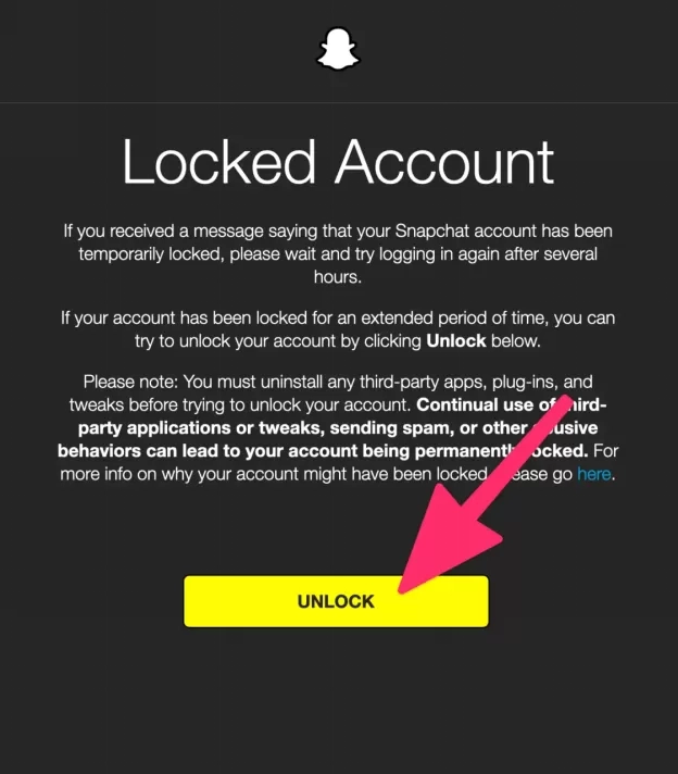 How To Unlock A Locked Snapchat Account